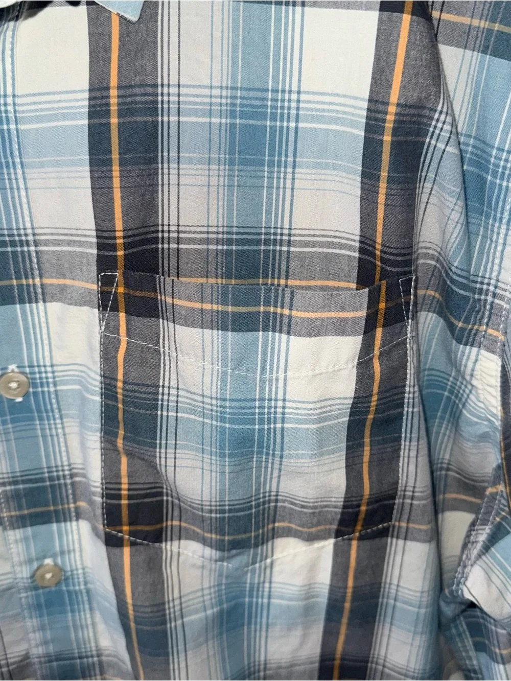 The North Face Plaid Outdoor Short Sleeve Shirt Men's XL Performance Blue